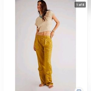 Free People Wind Up Utility Straight-Leg Pants Size 2